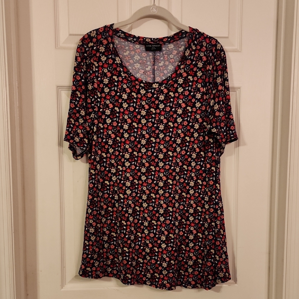 Lane Bryant Blue Relaxed Short Sleeve T-Shirt